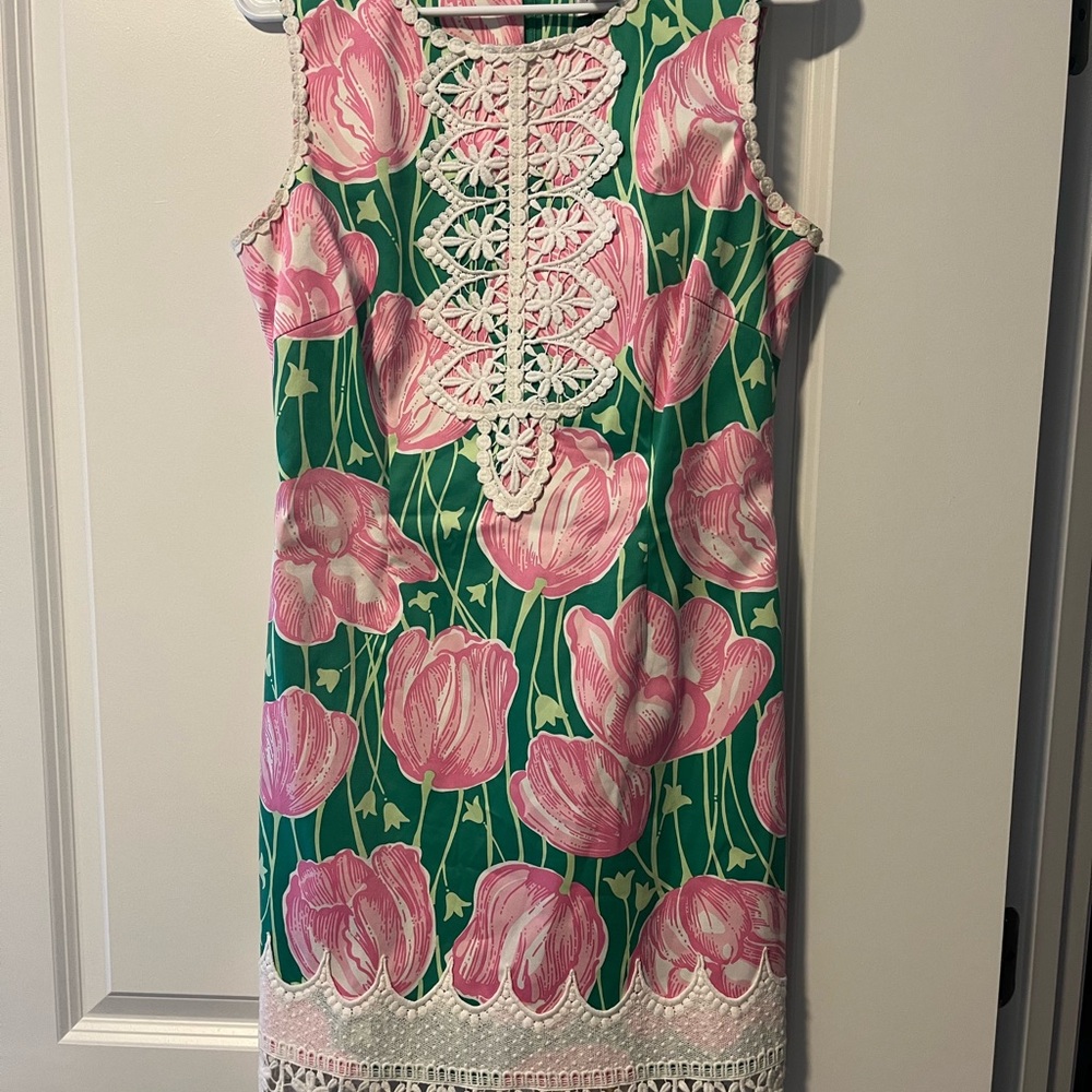 Lilly Pulitzer Pink and Green Floral Dress